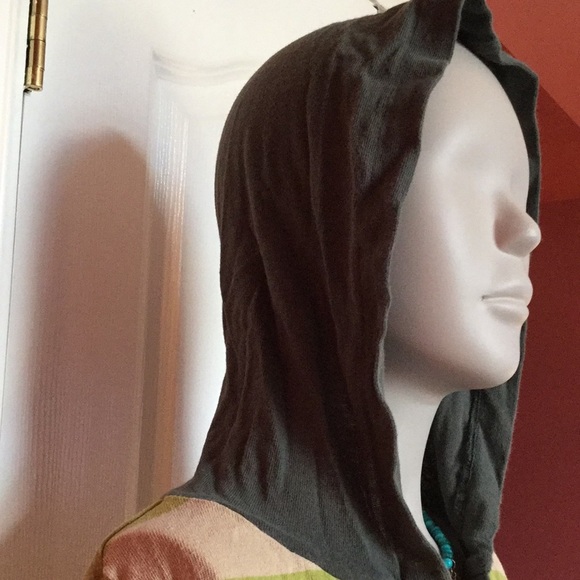 Free people Henley hoodie top shirt stripe m 6 8 - Picture 4 of 5